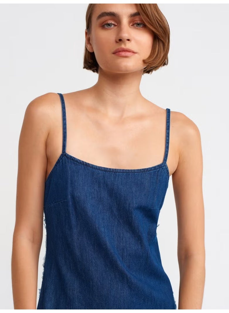 Dilvin Denim Midi Dress - Image 2